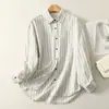 Foto Real de Camisa de Manga Longa de Primavera para Mulheres, Nova Casual de Caimento Solto, Emagrecimento e Fluida, Top com Toque de Luxo