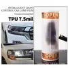 Película para Luces de Coche TPU Película que Cambia de Color Controlada por Luz, Película para Oscurecer Faros, Película Adhesiva para Luces de Coche, Película Translúcida, Película Protectora para Luces Traseras, Cambia de Color Fotosensible