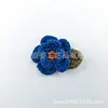Algodón puro ganchillo dos capas cinta floral hoja piezas florales tejidas a mano accesorios de decoración de ropa DIY cintas para el pelo y accesorios para el pelo de mujer