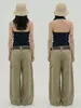 Impresionante camisola estilo coreano con cuello halter para mujer, top de verano sin mangas de cuello en U ajustado con un toque único de alta gama para un look sexy