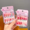 Pegatinas de Uñas Infantiles de Dibujos Animados Kuromi Largas Desmontables Usables Pegatinas de Uñas para Niñas Pegatinas de Arte de Uñas Juguete Pegamento de Gelatina