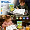Livro de Atividades para Colorir Dinossauro Infantil Transfronteiriço para Idades 3-6, Jogo Educacional em Inglês Livro de Desenho com Costura em Sela, Multitemático