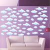 Transfronteiriço Nova Aquarela Nuvens Brancas Quarto Infantil Fundo Adesivos de Parede Decorativos Pvc Autoadesivo Nuvens Brancas Adesivos de Parede para Jardim de Infância Atacado