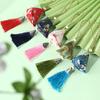 Bolsita del Festival del Bote del Dragón, Bolsita Triangular de Borla para Zongzi Estilo Chino Tradicional Bordada a Mano, Bolsita de Artemisa para Bendiciones, Bolsa Portátil