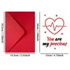 Compra Directa Transfronteriza de Interesante Tarjeta de Felicitación Feliz Día de San Valentín y Juego de Sobres, Tarjetas Plegables de Bendición Escrita a Mano y Confesión de Amor para Enamorados