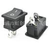 Kcd1 15*21 2 Pinos Contato Prata Interruptor de Barco Bipolar Duas Velocidades Plano Todo Preto Interruptor de Alimentação