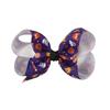 Pinza para el pelo de lazo de tela para niños de 10 cm con diseño de Halloween, pinza para el pelo europea y americana para desear Halloween