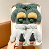 Guantes de Lana con Cuello Halter Estilo Ins Lindo para Niños, Guantes de Manopla Engrosados a Prueba de Viento y Frío, Guantes Cálidos para Otoño e Invierno