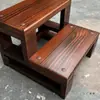 Reposapiés de Madera Maciza Escalones para Ventana de Bahía Reposapiés Doméstico Engrosado de Madera Maciza Marco de Escalón de 2 Niveles Reposapiés Escalón de Escalera
