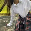Camiseta de Manga Larga de Algodón Puro para Mujer, Primavera 2026, Talla Grande, Top Interior Adelgazante, Camisa Básica Blanca Simple