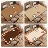 Mantel de mesa impermeable y a prueba de aceite, no lavable, resistente al calor, protector de mesa aislado, mantel rectangular de cuero de alta gama para mesa de café