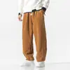 Nuevos Pantalones Harem Sueltos Estilo Chino Otoño e Invierno Pana Talla Grande Pantalones Casuales Pantalones Rectos Cónicos para Hombre
