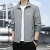 Ropa de protección solar de seda helada para hombre de Fujian, chaqueta casual de verano para exteriores para hombre con cuello alto, ligera, de secado rápido y transpirable