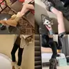 Primer Encuentro Temporada Suela Gruesa Forrados de Peluche Engrosados Cálidos Zapatos de Algodón Bota de Nieve hasta Media Pantorrilla Estilo Invierno para Mujer