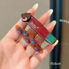 Presilha de Cabelo de Alto Padrão Coreana para Mulheres Presilha de Lã Estilo Retrô Outono Inverno Presilha para Franja Presilha Fofa de Coração Acessórios de Cabelo Adorno de Cabeça