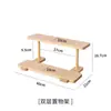 Estante de Exhibición de Madera Maciza Estilo Chino, Estante Pequeño de Almacenamiento de Escritorio Multicapa para Tazas de Té y Teteteras de Arcilla Púrpura