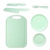Suplemento alimenticio para bebés tabla de cortar juego de cuchillo de seguridad cuchillo de cocina de plástico no lastima las manos cuchillo para fruta juego completo dedicado en stock venta al por mayor