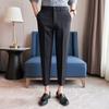 Pantalones ajustados para hombre, otoño 2023, nueva moda coreana, pantalones casuales de tendencia para hombre, pantalones rectos cónicos en stock, venta al por mayor