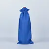 Nova bolsa de linho para garrafa de vinho, embalagem para garrafa de champanhe, saco à prova de poeira, decoração de festa de Natal, bolsa para garrafa de vinho, atacado