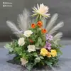 Arreglos Florales de Boda Estilo Bosque, Macetas Colgantes, Flores de Seda, Decoraciones de Pasillo, Decoraciones para la Ceremonia de Entrega del Coche de Boda, Escaparates, Plantas Verdes
