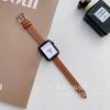 Adequado para Apple S10 S11 Fivela Hermes Pulseira de Couro Liso Huawei Gt5 Fit4 Xiaomi 10 Pulseira de Pulso