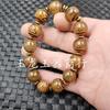 Pulsera de ágata de Xizang con cuentas una, dos, tres, cuatro, cinco, seis, nueve ojos colmillo de tigre Ruyi joyería pulsera de jade luantong