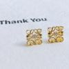 Pendientes cuadrados con diseño vintage de moda para mujer, de plata de ley S925, elegantes y combinables, con diamantes de alta gama.