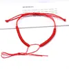 Cuerda Roja Semi-Terminada Trenzada Cuerda de Mano Bebé Niños Estudiante DIY Joyería de Cuentas Portátil Accesorios Pulsera Año Animal