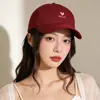 Sombrero de Ala Ancha con Letra de Corazón de Nuevo Estilo para Estudiantes Mujeres, Versátil, Adelgazante del Rostro, Gorra de Béisbol para el Sol, Gorra Pico de Pato Estilo Coreano para Hombres