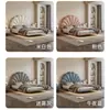 Cama Flotante de Lujo Ligero Princesa Pétalo con Luz Moderna Simple Art Cama Doble 1.8 m 1.5 m Recámara Principal Cama Queen Hogar