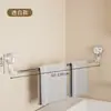 Suporte de Toalha com Ventosa Banheiro Sem Furos Barra Telescópica para Toalha de Banheiro Porta-Armazenamento Porta-Armazenamento de Toalha para Banheiro
