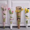 Caixa de Flor Única, Embalagem de Flor Rosa para o Dia do Professor, Sacola de Flor para Segurar na Mão, Caixa de Flor, Caixa para Arranjo de Flores, Sacola de Flor de Papel Kraft para Segurar na Mão