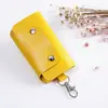 Fábrica Fuente Wholesale Spot Bolso para Llaves de PU Nuevo Color Puro Banco Promoción Corporativa Llavero Compra Logo Impreso
