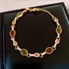 Nuevo Pulsera de Resina Ovalada con Circonita Estilo Chino, Lujo Ligero y Sensación de Alta Gama, Joyería de Mano Exquisita de Moda Nicho de Diseñador
