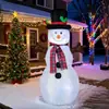 Muñeco de Nieve Inflable Navideño Transfronterizo de 1.2m con Luces LED Integradas para Decoración de Jardín Exterior, Césped, Fiesta Navideña