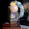 Linterna de Conejo del Festival del Medio Otoño Terminada Portátil Luminosa Linterna de Conejo de Jade Linterna de Loto Accesorios Antiguos Hanfu Linterna de Mano