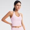 Sutiã Esportivo Sexy Transfronteiriço Europeu e Americano Roupa de Yoga Pele Nua Amigável Costas Cruzadas Bonitas Sutiã de Yoga Roupa Fitness Top