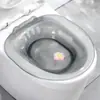 Bacia para Banho de Assento de Vaso Sanitário Sem Agachar para Grávidas, Homens, Mulheres e Crianças, Bacia Transparente para Banheiro para Lavagem e Cuidados