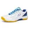 Tênis de badminton de alta qualidade e respirável para homens, com sola de borracha para excelente aderência, resistência ao desgaste e absorção de choque.. Novo modelo, disponível em branco e platina