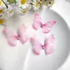 Pacote com 3 Borboletas de Tule 3D de Camada Dupla de 5cm para Acessórios de Cabelo DIY Feitos à Mão, Materiais de Decoração, Brincos de Maquiagem Facial Estilo Antigo Hanfu