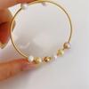 Pulsera Simple Estilo Frío de Perla de Agua Dulce Natural Retro Lujo Ligero Pulsera Elástica Versátil Moda Sentido de Alta Gama
