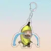 Llavero de Gato con Temática de Comida con Plátano y Expresiones de Gato, Gato Tonto de Celebridad de Internet Broma, Colgante Popular para Mochila en Xiaohongshu