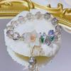 Racimos de Flores ~ Pulsera de Flores Nuevas de Primavera Pulsera de Cristal de Hada Super Flash para Mujer Pulsera de Vacaciones para Viajes Estilo Mori