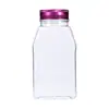 Botella PET de boca ancha para miel y salsas, frasco de plástico transparente para alimentos, frasco sellado personalizado para nueces, cereales, botanas y miel