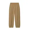 Calça Jogger de Seda Gelo Estilo Old Money para Mulheres, Verão Fina de Cintura Alta Fluida Casual Solta Proteção Solar de Perna Larga Atacado