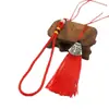 Colgante de Cuerda con Cuentas de Jade Sintético Borla de Boca de Pez Borla de Nudo Chino Accesorios para Colgar Decoración DIY