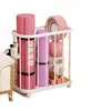 Cesta de armazenamento para tapete de yoga, equipamentos esportivos para casa, solução de armazenamento para basquete e outros artigos esportivos, suporte para equipamentos de ginástica