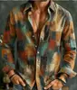 Cardigan de manga larga versátil para hombre, tendencia de moda otoñal transfronteriza, con estampado 3D de estilo vintage, directo de fábrica