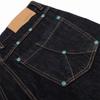 Jeans Sueltos de Pierna Ancha con Diseño de Cimitarra de Silueta, Vibras Trendy High Street, Decoración Esmeralda, Pantalones Largos para Hombre