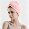 Touca Secadora de Cabelo para Mulheres, Absorvente Rápida e Secagem Rápida, Estilo Fofo de Celebridade da Internet, Toalha para Lavar Cabelo, Touca para Cabeça, Adequada para Cabelos Longos, Touca de Banho Espessa de Fleece Coral